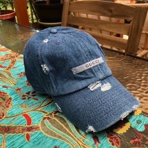 Gucci Distressed Hat “Blue Sky Cap” unisex